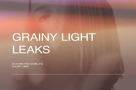 Grainy Light Leak Overlays, a Texture Graphic by Jesse Makes