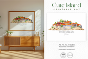 Watercolor Island, Travel poster art, an Object Illustration by Harmony Draws (Thumbnail 3 of 5)