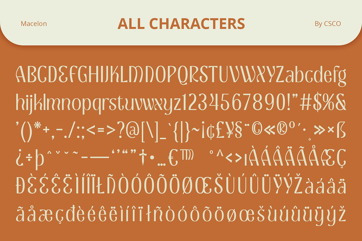 Macelon – Art Noveau Font, a Sans Serif Font by Craft Supply Co. (Photo 8 of 8)