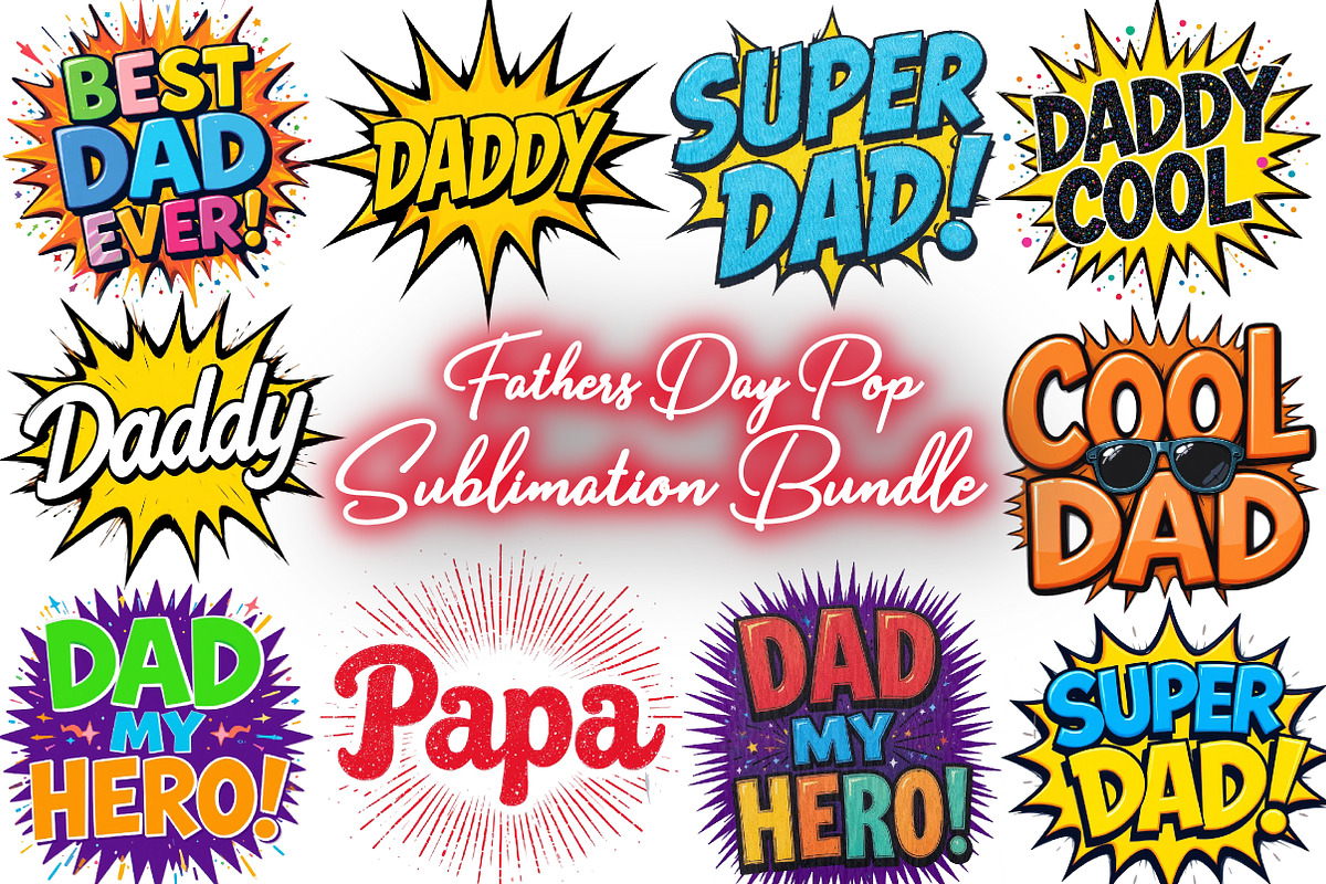 Happy Father’s Day in Pop Art Style, an Illustration by SinaCreation (Photo 1 of 7)
