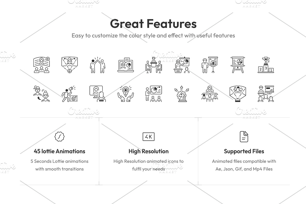 Animated Presentation Icon Set