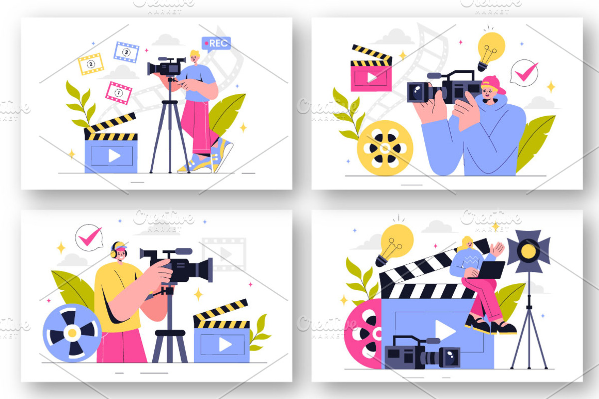 9 Videography Illustration, a Person Illustration by denayunebgt (Photo 2 of 3)