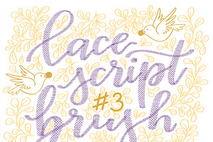 Lace Lettering Brushes For Procreate