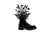 Floral Boot Silhouette Bundle, an Illustration by Gaye Art (Thumbnail 31 of 31)