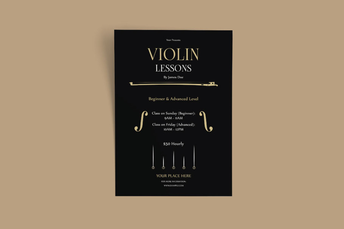 Violin Lessons Flyer, a Flyer Template by FaraHelal (Photo 1 of 3)