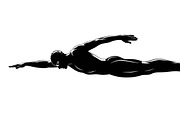 A dynamic Swimming Action Silhouette, an Illustration by Amazin_art (Thumbnail 18 of 31)