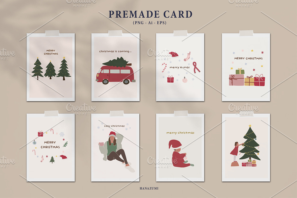 Christmas Winter Family, a Decorative Illustration by Hanazumi (Photo 6 of 12)