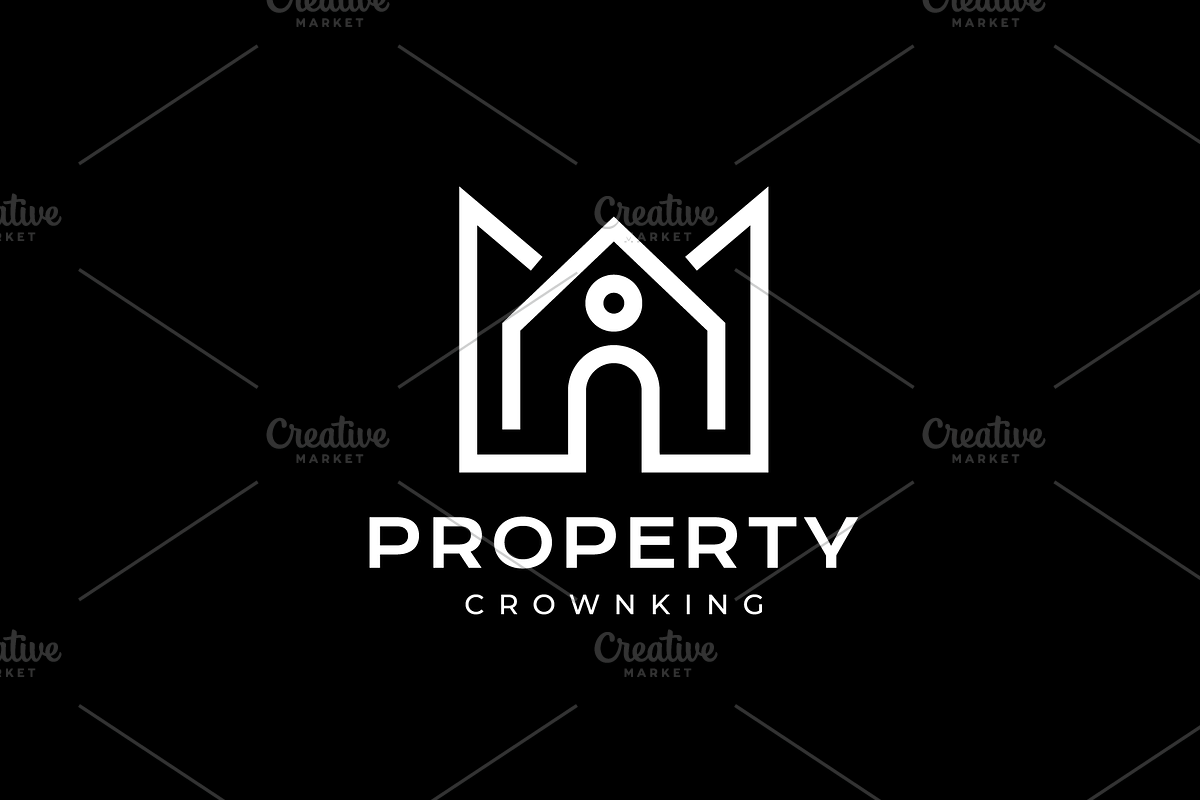crown king building property logo, a Branding & Logo Template by devastd