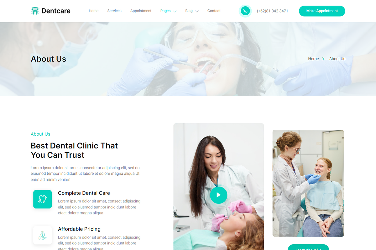 Dentist & Dental Clinic Elementor, a Landing Page Template by Elite Templates (Photo 5 of 8)