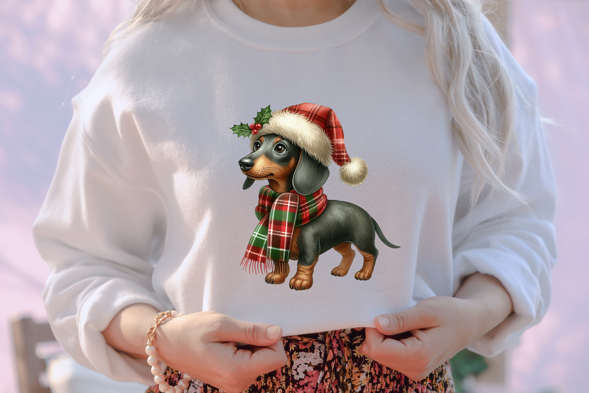 Christmas Dogs PNG Clipart Bundle, an Illustration by designcity5 (Photo 5 of 5)