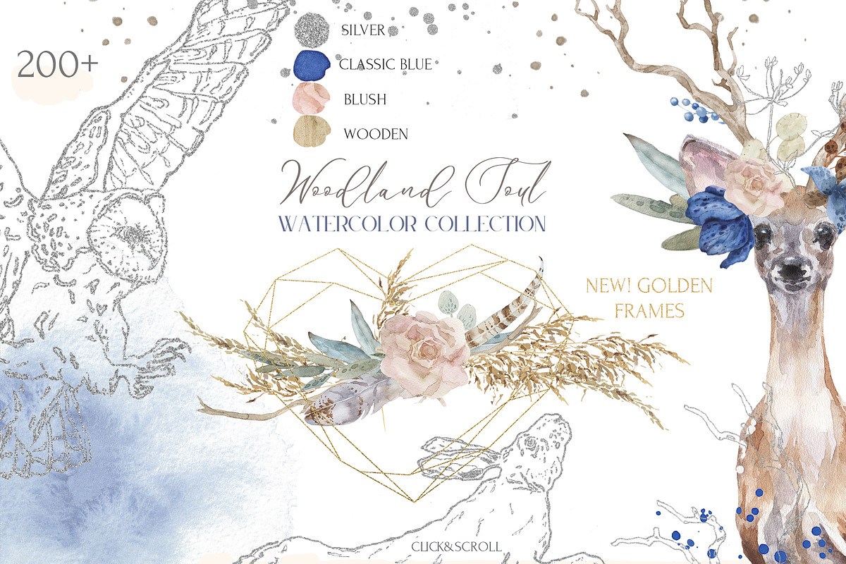 Winter Woodland Watercolor, an Animal Illustration by Cat In Colour (Photo 1 of 12)