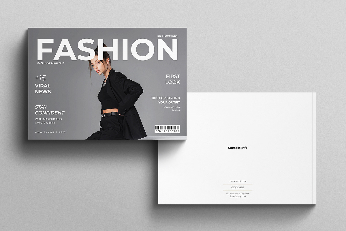 Fashion Magazine Template Landscape, a Magazine Template by E-Type (Photo 7 of 7)