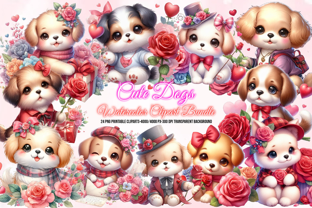 Mega Watercolor Clipart Bundle, a Seasonal Illustration by Craft Nest (Photo 9 of 20)