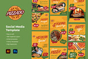 Pizzado Pizza Restaurant, a Social Media Template by kerismaker (Thumbnail 1 of 3)