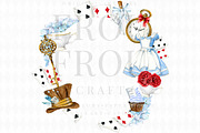 Alice in Wonderland Clipart, an Illustration by Frou Fou Craft (Thumbnail 4 of 4)