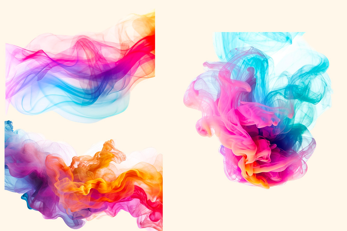 Colored smoke  Watercolor clipart, an Object Illustration by Hello My Print (Photo 11 of 13)