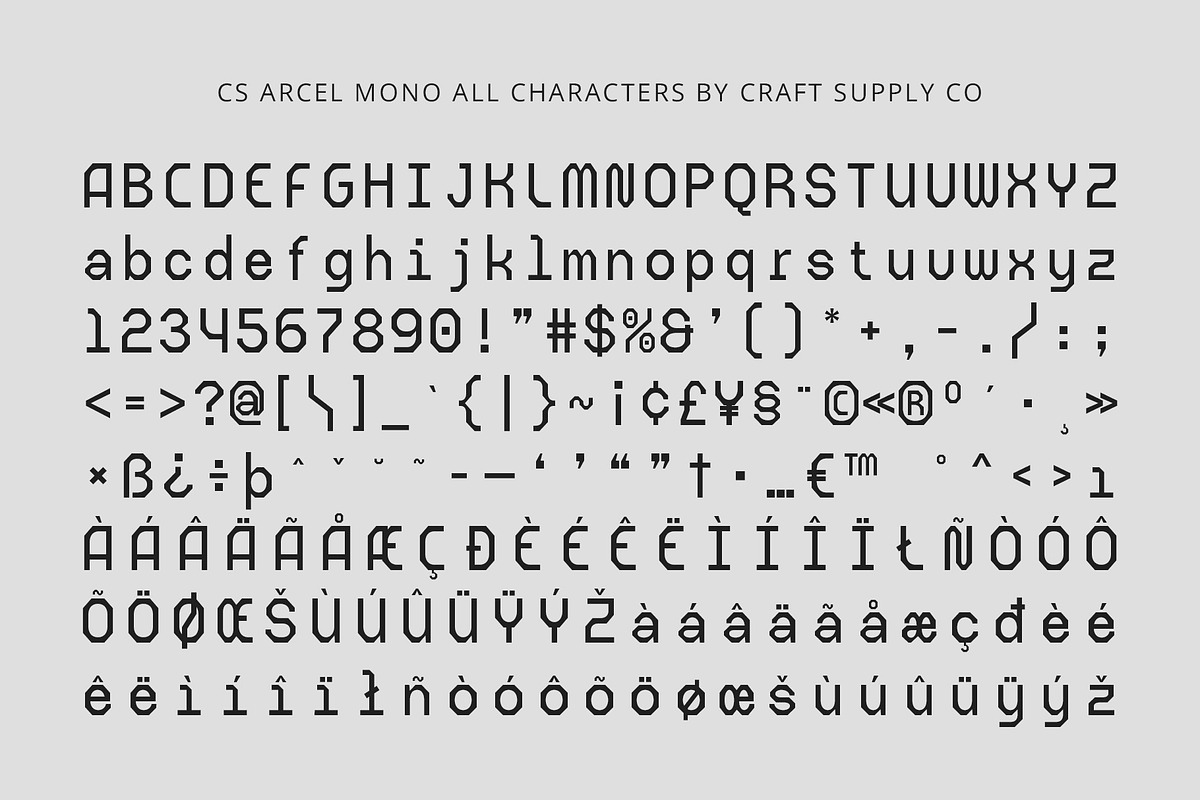 CS Arcel Mono – Monospaced Font, a Sans Serif Font by Craft Supply Co. (Photo 8 of 8)