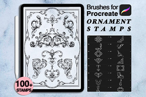 110 Baroque Ornament Stamps