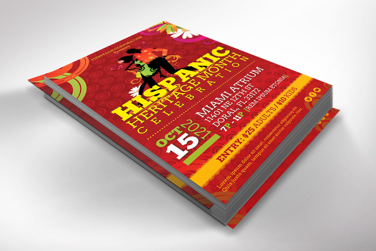 Hispanic Heritage Flyer Canva, a Flyer Template by Godserv Designs (Photo 5 of 10)
