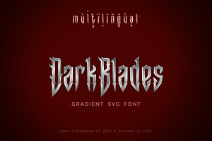DarkBlades Steel, a Font by Sentavio