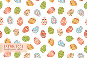 Cute Easter eggs seamless patterns, a Pattern Graphic by Good Studio (Thumbnail 1 of 5)