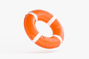 Swim Ring Orange 3D Model