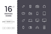 Devices Icons, a Solid Icon by filborg (Thumbnail 1 of 2)