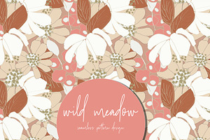 Wild big warm bold flowers meadow
