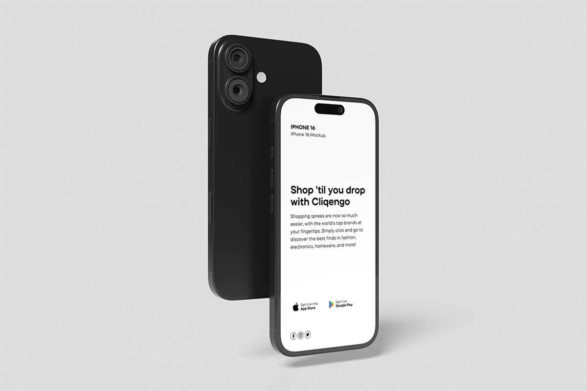 iPhone 16 Mockup, an iPhone Mockup by swsi-studio (Photo 4 of 5)