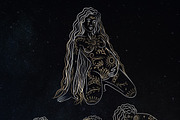 Moon girl. Cosmic female energy, an Object Graphic by Chikovnaya (Thumbnail 11 of 11)