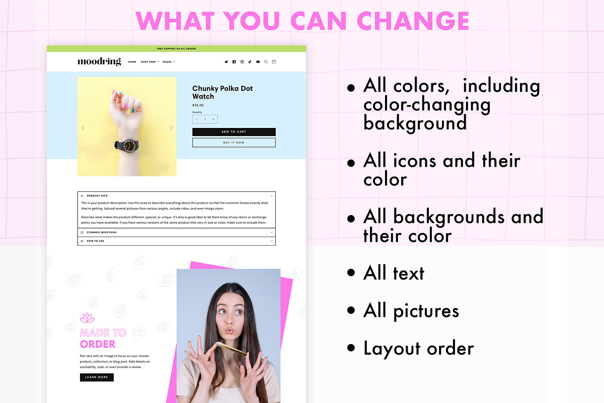 Moodring: Cute Shopify Theme, a Shopify Template by ltsdesigns (Photo 3 of 6)