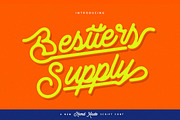 Bestters Supply, a Script Font by Burntilldead (Thumbnail 1 of 8)