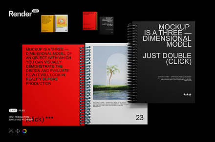 Notepad Mockup, a Books & Magazine Mockup by Renderteam