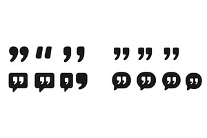 Set of web icons featuring quotation, an Object Illustration by ZinetroN