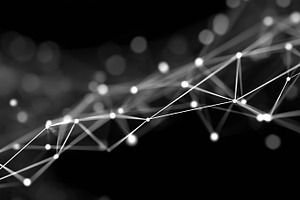 Black and white abstract network of, a Background Photo by MistyDay