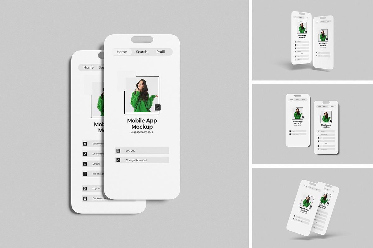 High Quality Mobile App Mockup, an iPhone Mockup by swsi-studio (Photo 1 of 5)
