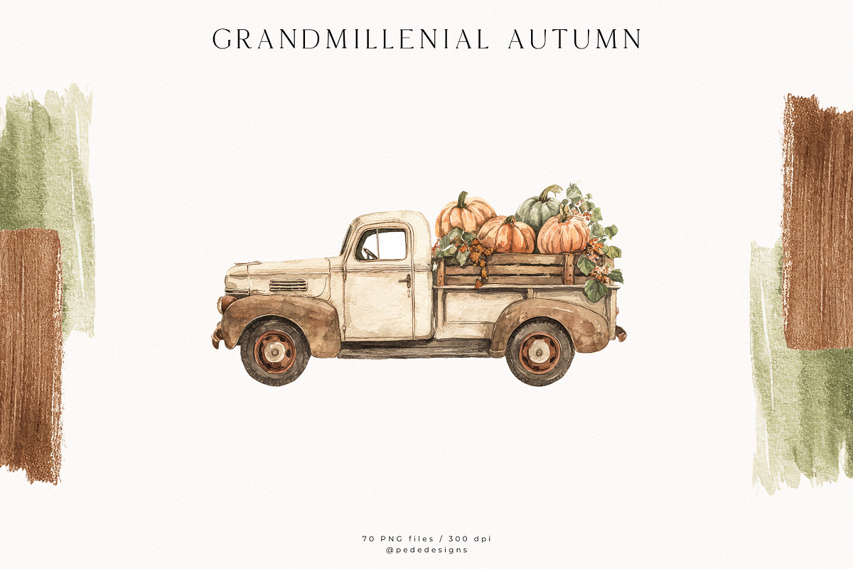 Grandmillenial Autumn Collection, a Seasonal Illustration by PeDe Designs (Photo 6 of 33)