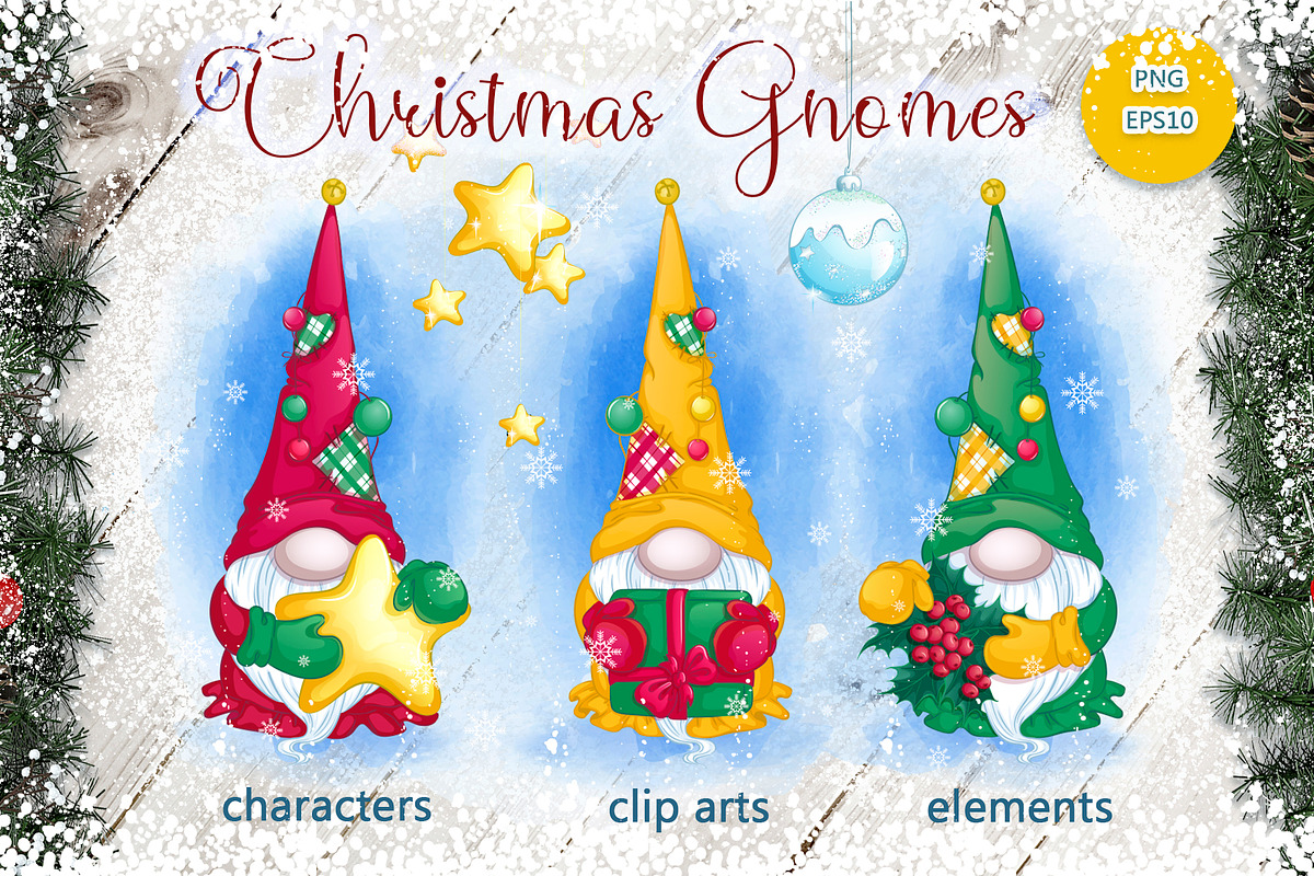 Christmas gnomes, an Illustration by Maycat_store (Photo 1 of 5)