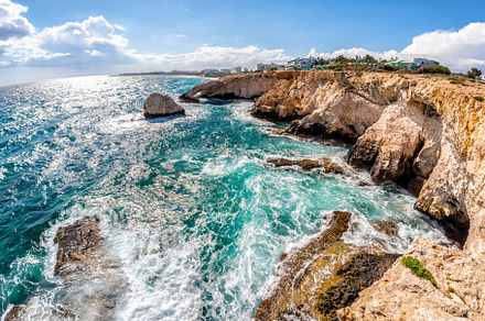 The rocky coastline of Cape Greco, a Nature Photo by kirill.makes.pics