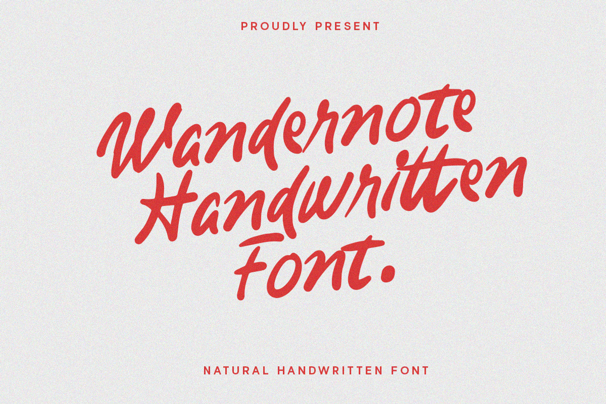 Wandernote Handwritten Font, a Handwritten Font by Littlehand (Photo 1 of 11)