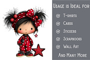 Cute Christmas Baby Girl Clipart, an Illustration by Pixels.Craft (Thumbnail 3 of 6)