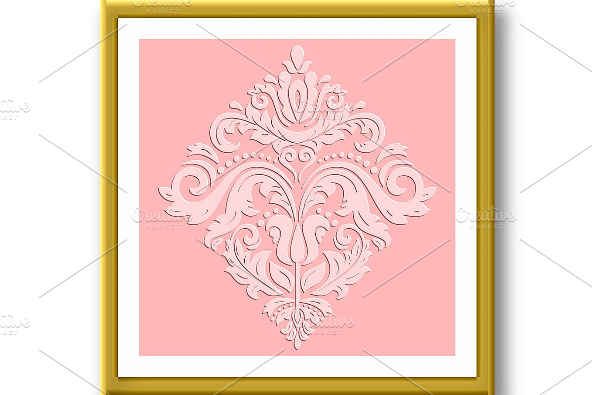 Oriental Vector Pattern With 3D, a Decorative Illustration by FineArtStudio (Photo 3 of 3)