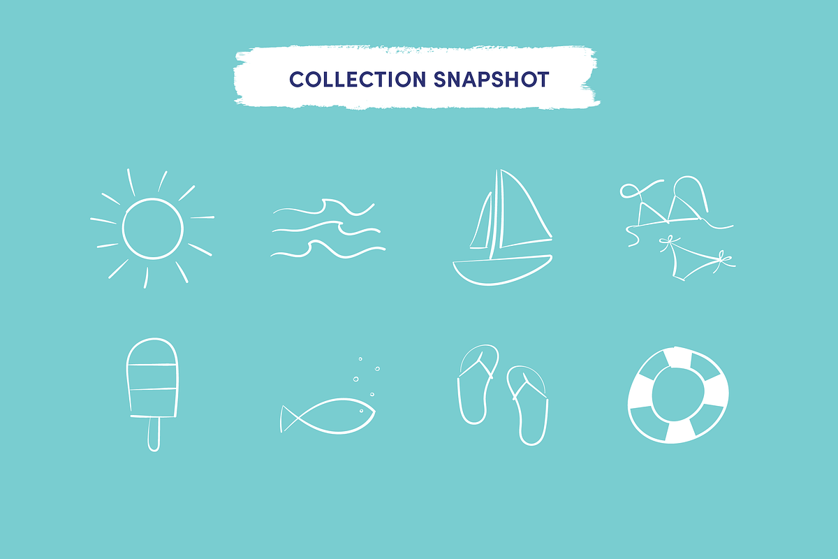 Summer Beach Day Icons, an Icon by Caroline Mackay (Photo 2 of 8)