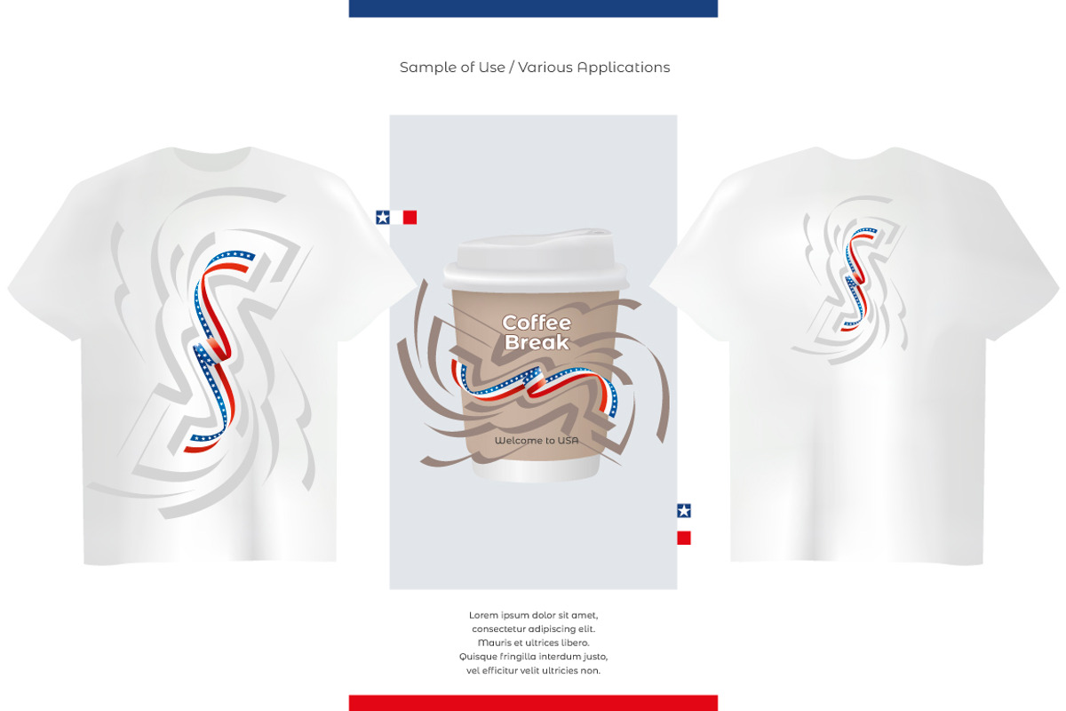 USA flag ribbon vector, a Templates & Theme by Simbos (Photo 7 of 9)