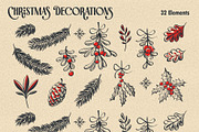 Hand Drawn Christmas Line Art Bundle, a Seasonal Illustration by Nearbirds (Thumbnail 4 of 11)