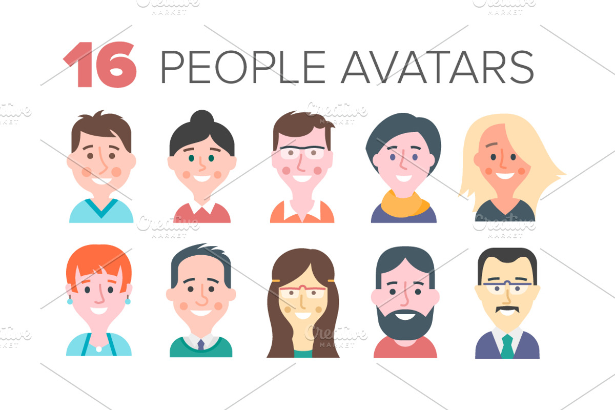 Cartoon People Avatars, a Person Illustration by Rassko (Photo 1 of 2)