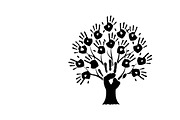 family handprint tree silhouette, an Illustration by Amazin_art (Thumbnail 23 of 29)