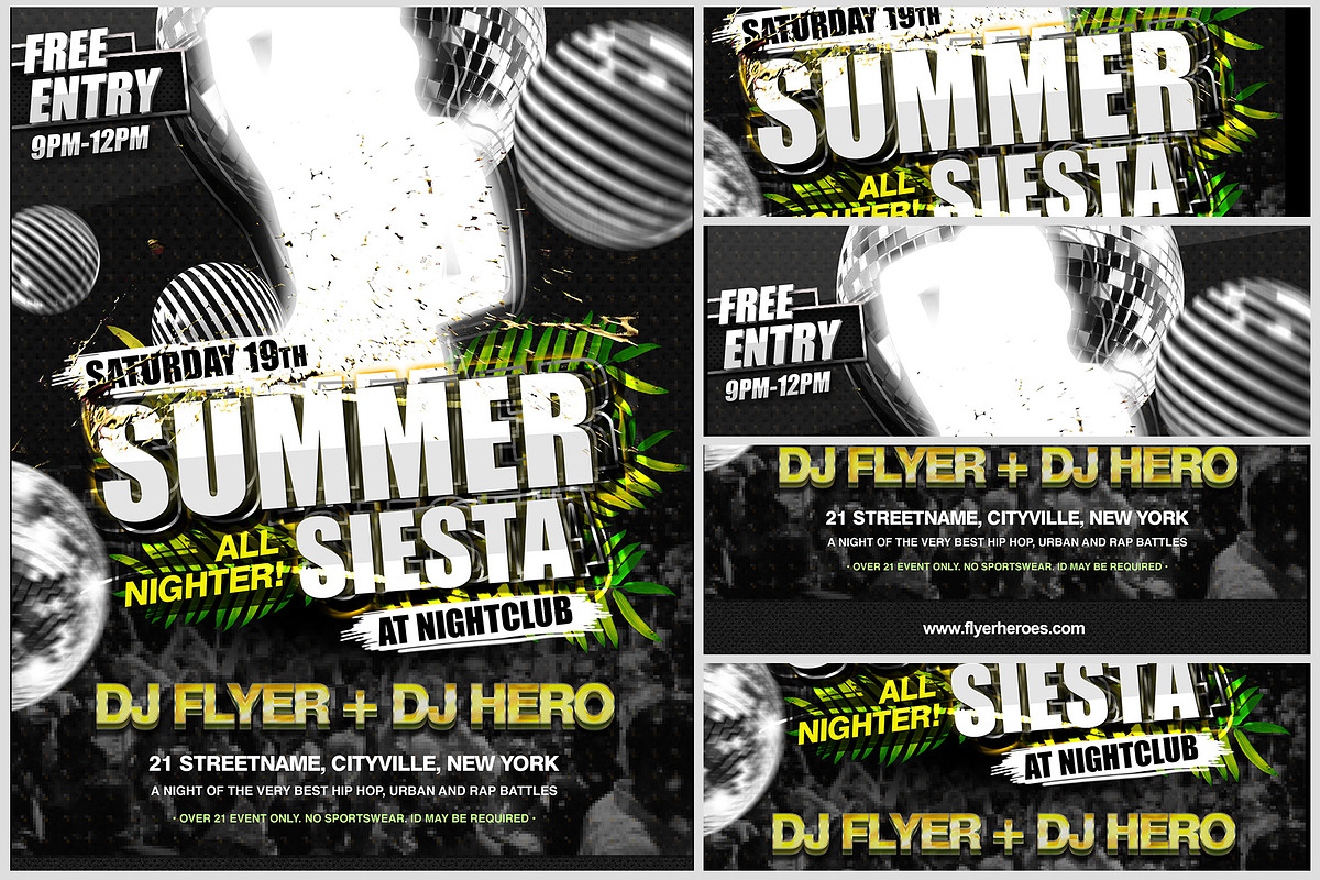 Summer Siesta Flyer Template, a Flyer Template by FlyerHeroes (Photo 4 of 4)