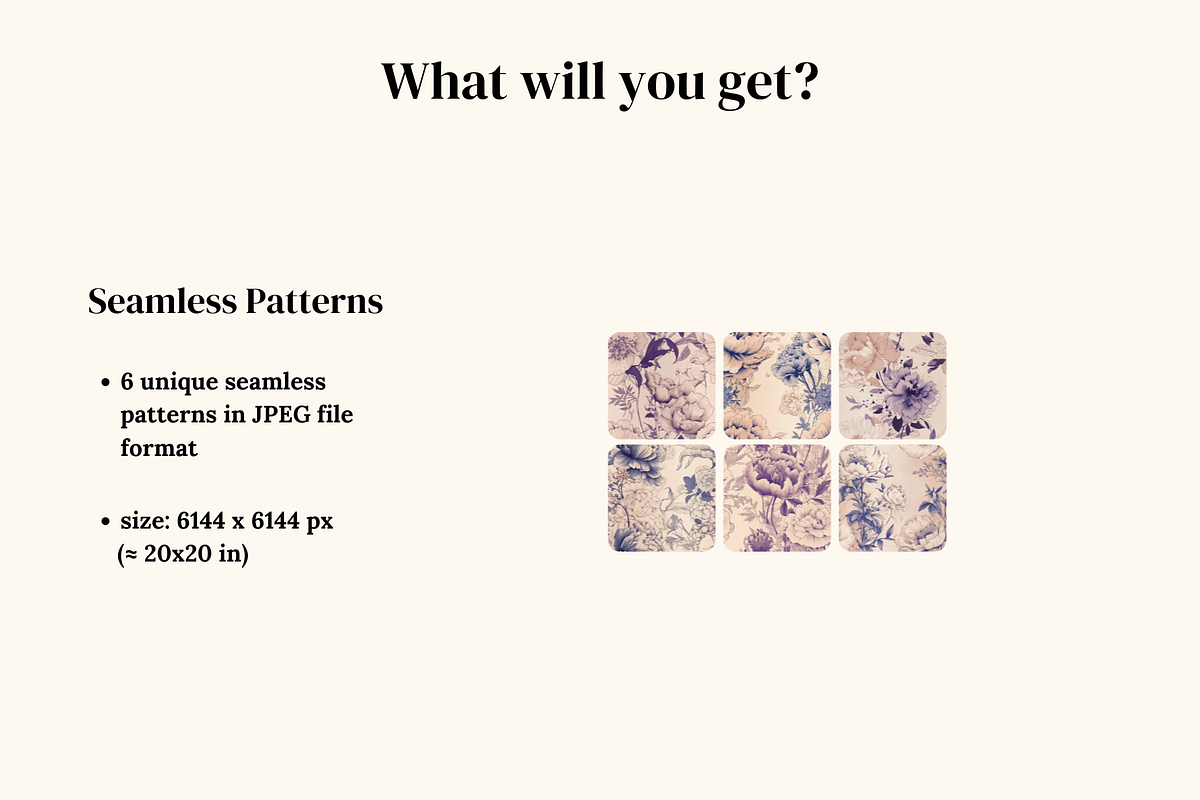 Vintage Ink Floral Patterns, a Pattern Graphic by Ninterints (Photo 2 of 15)