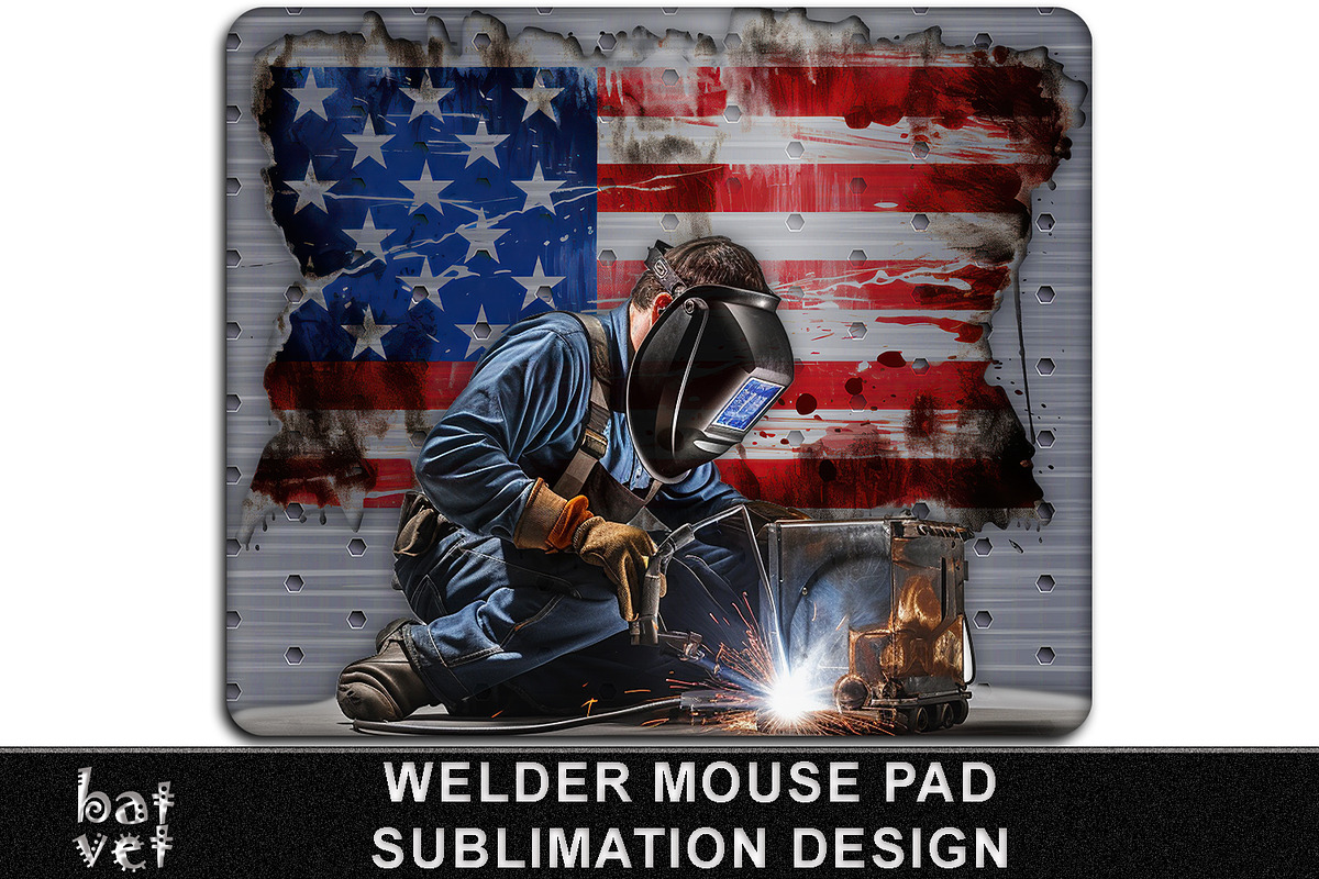 Welder Mouse Pad Sublimation Design, an Object Graphic by BatVetDesigns (Photo 1 of 3)